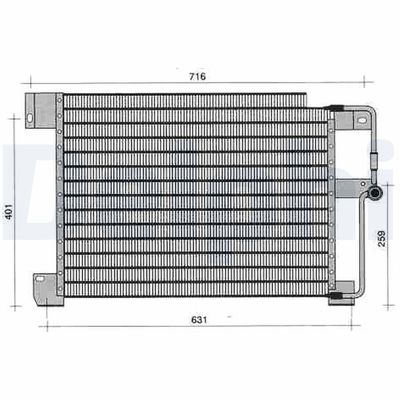 Condenser, air conditioning DELPHI TSP0225243