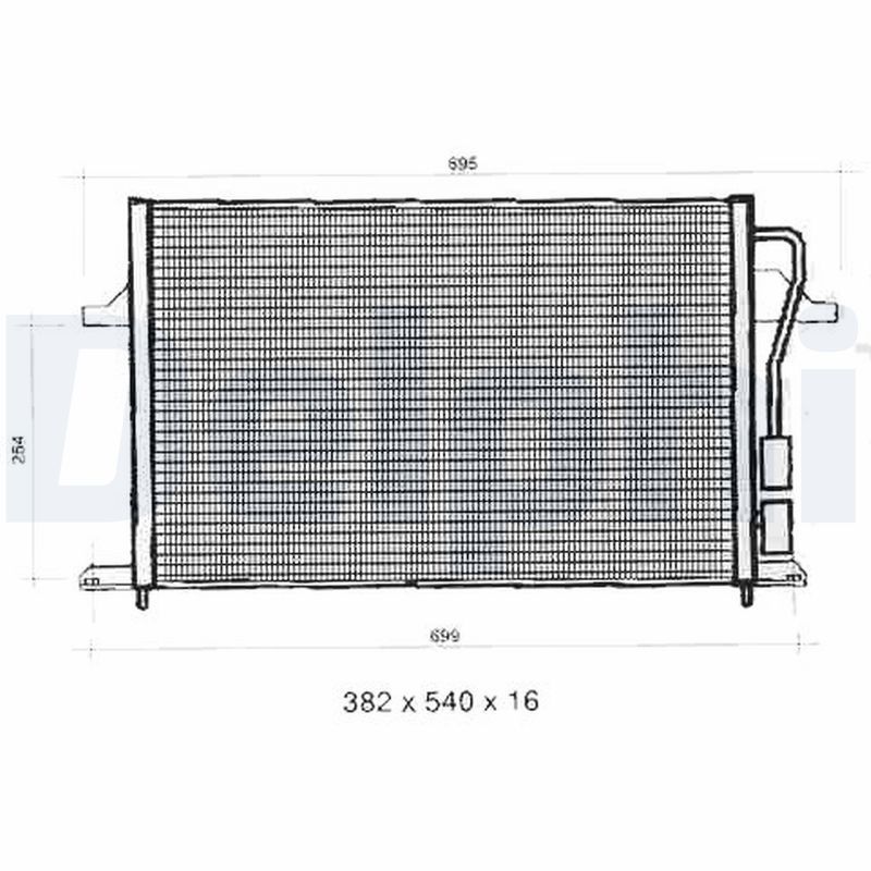 DELPHI TSP0225275 Condenser, air conditioning