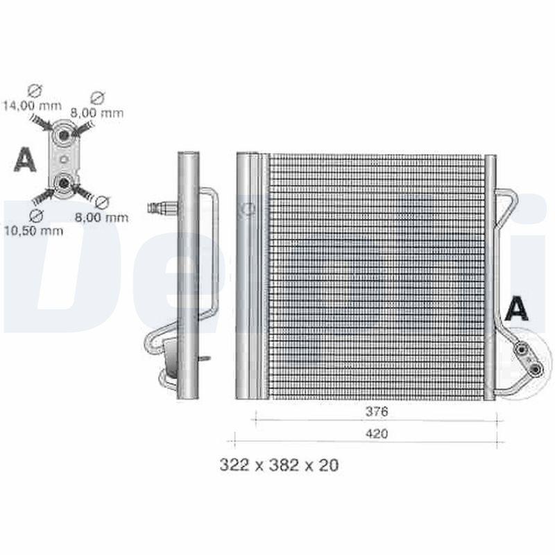 DELPHI TSP0225320 Condenser, air conditioning