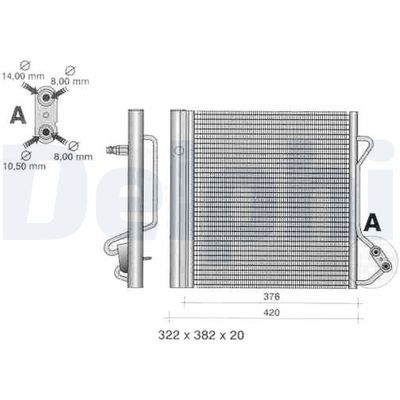 Condenser, air conditioning DELPHI TSP0225320