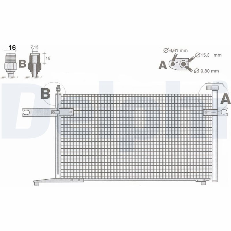 DELPHI TSP0225438 Condenser, air conditioning
