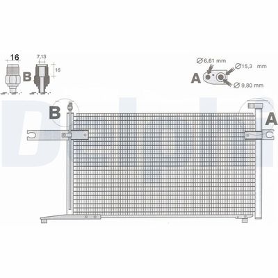Condenser, air conditioning DELPHI TSP0225438