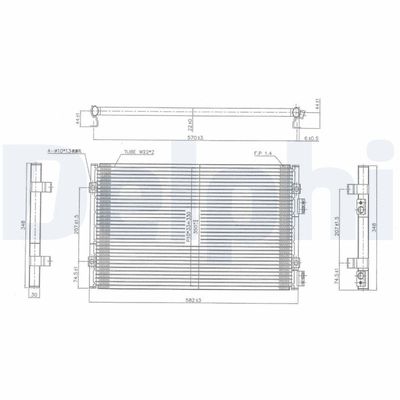 Condenser, air conditioning DELPHI TSP0225486