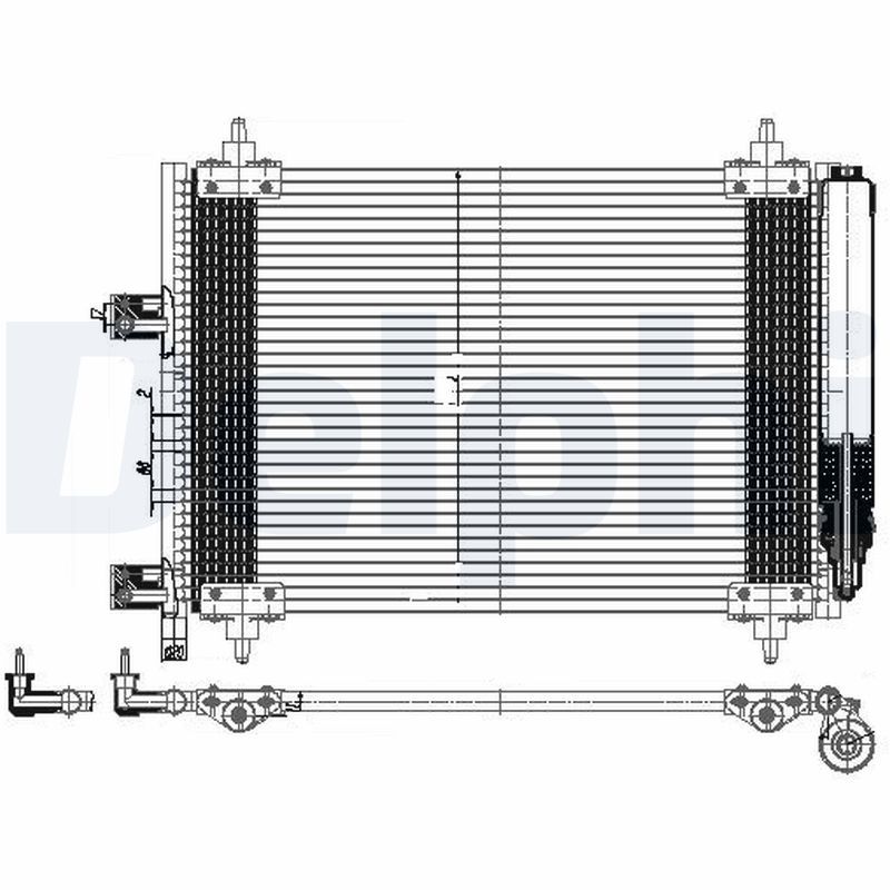 DELPHI TSP0225537 Condenser, air conditioning
