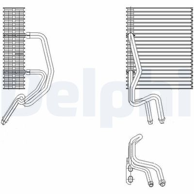 Evaporator, air conditioning DELPHI TSP0525177