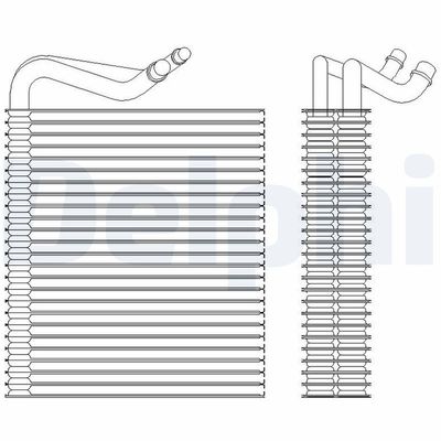 Evaporator, air conditioning DELPHI TSP0525202