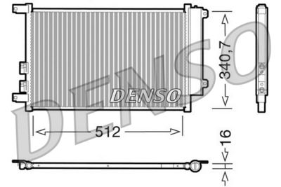 Condenser, air conditioning DENSO DCN01010
