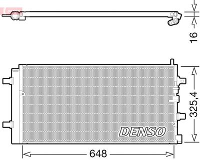 Condenser, air conditioning DENSO DCN02002