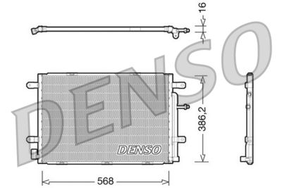 Condenser, air conditioning DENSO DCN02019