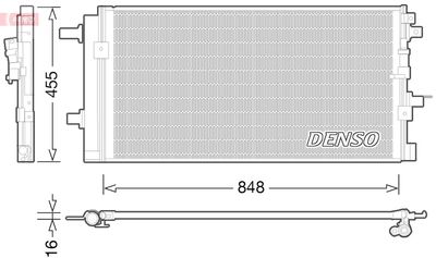 Condenser, air conditioning DENSO DCN02023