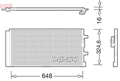 Condenser, air conditioning DENSO DCN02024