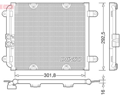 Condenser, air conditioning DENSO DCN02028