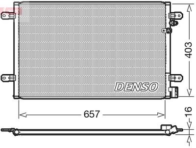 Condenser, air conditioning DENSO DCN02031