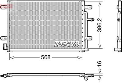 Condenser, air conditioning DENSO DCN02038