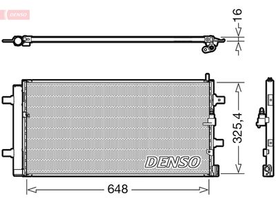 Condenser, air conditioning DENSO DCN02040