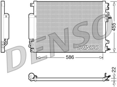 Condenser, air conditioning DENSO DCN06001