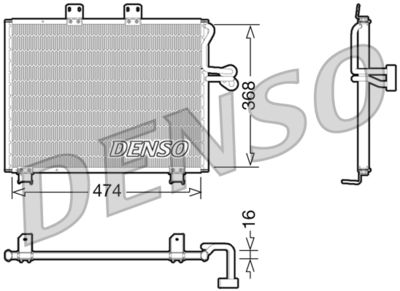 Condenser, air conditioning DENSO DCN06013