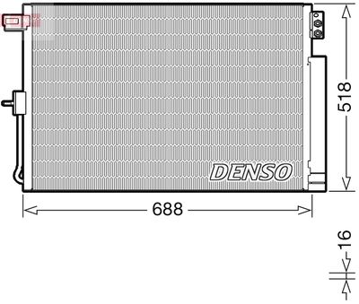 Condenser, air conditioning DENSO DCN06019