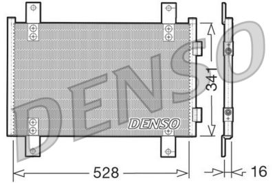 Condenser, air conditioning DENSO DCN07001