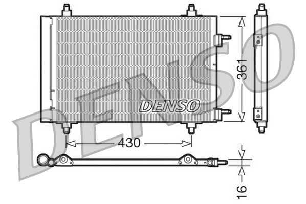 DENSO DCN07019 Condenser, air conditioning