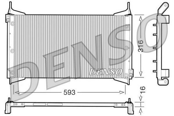 DENSO DCN09012 Condenser, air conditioning