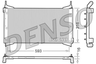Condenser, air conditioning DENSO DCN09012