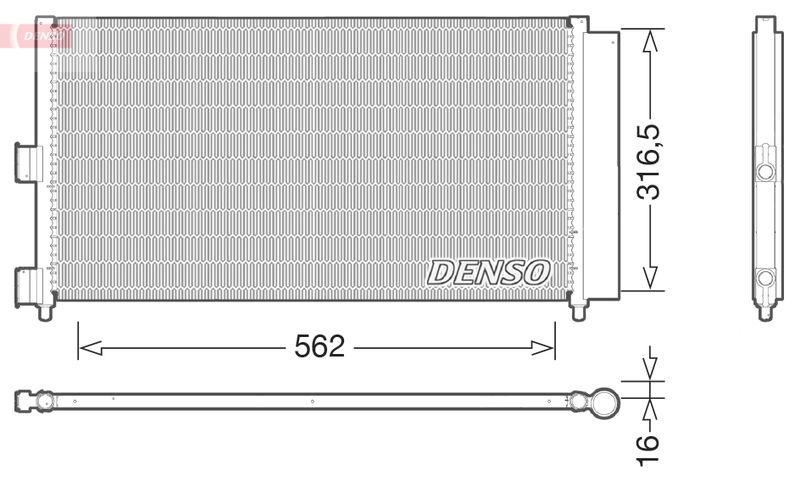 DENSO DCN09072 Condenser, air conditioning