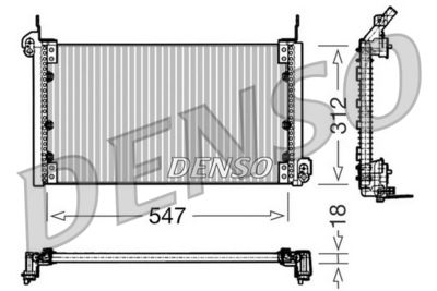 Condenser, air conditioning DENSO DCN09080