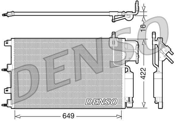 DENSO DCN10023 Condenser, air conditioning