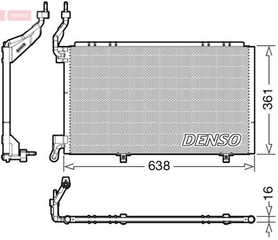 Condenser, air conditioning DENSO DCN10039