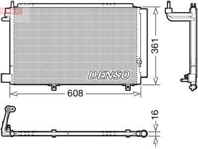 Condenser, air conditioning DENSO DCN10041