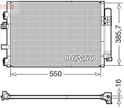 Condenser, air conditioning DENSO DCN10044