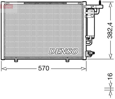 Condenser, air conditioning DENSO DCN10052