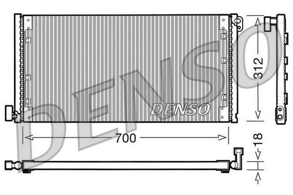 DENSO DCN12001 Condenser, air conditioning