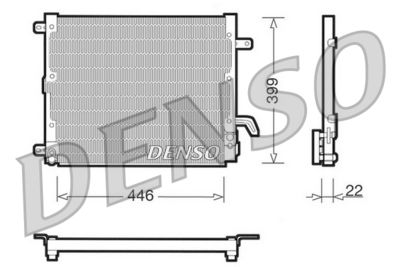 Condenser, air conditioning DENSO DCN13002
