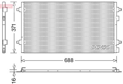 Condenser, air conditioning DENSO DCN13004