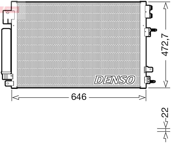 DENSO DCN13021 Condenser, air conditioning