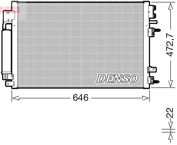 DENSO DCN13022 Condenser, air conditioning