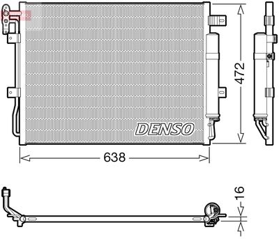 Condenser, air conditioning DENSO DCN14003