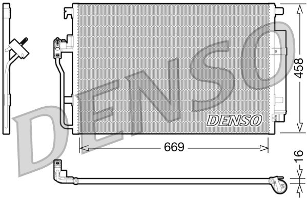 DENSO DCN17056 Condenser, air conditioning