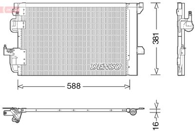 Condenser, air conditioning DENSO DCN20007