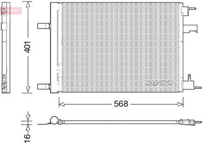 Condenser, air conditioning DENSO DCN20008