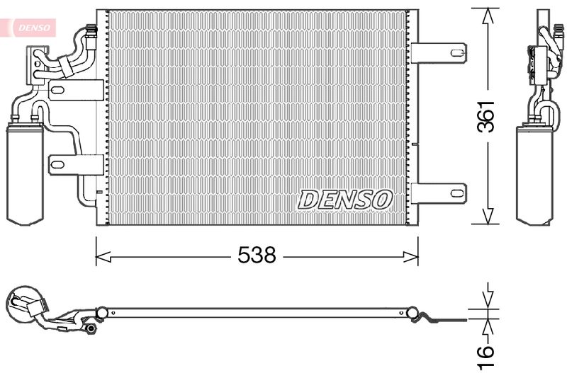 DENSO DCN20025 Condenser, air conditioning