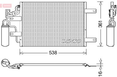 Condenser, air conditioning DENSO DCN20025