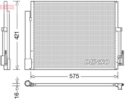 Condenser, air conditioning DENSO DCN20036