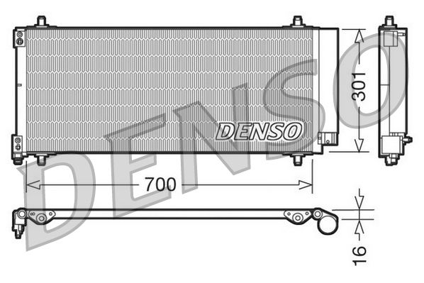 DENSO DCN21027 Condenser, air conditioning