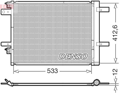 Condenser, air conditioning DENSO DCN21036