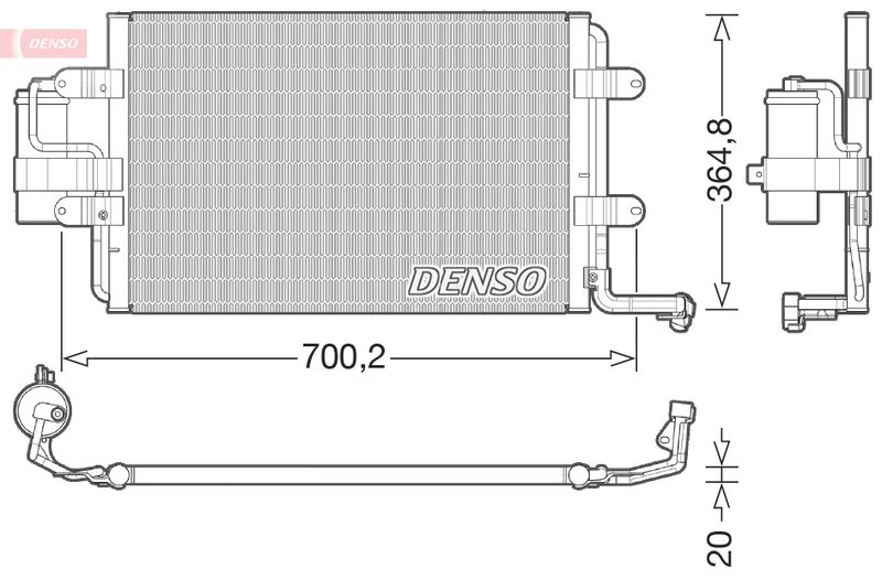DENSO DCN32021 Condenser, air conditioning