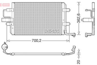 Condenser, air conditioning DENSO DCN32022