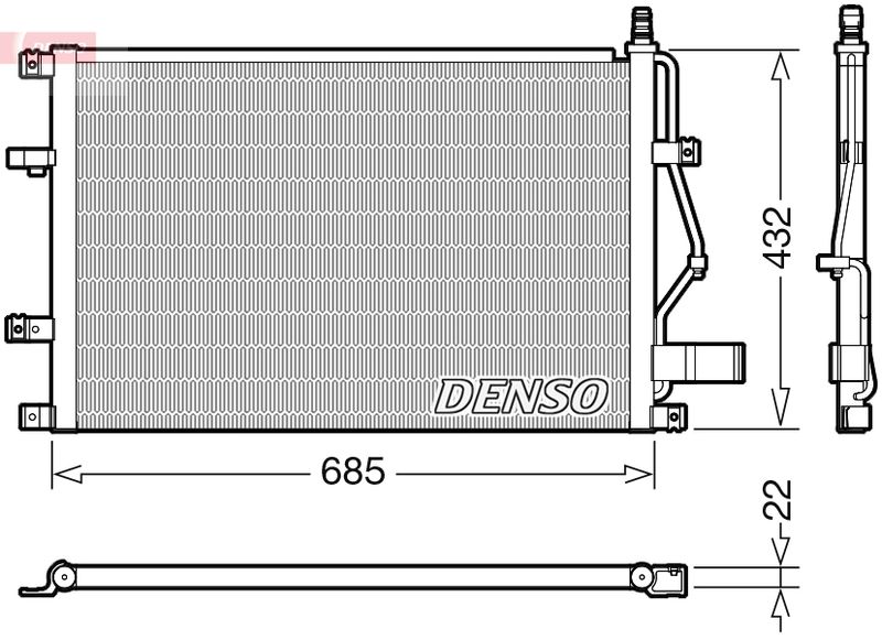 DENSO DCN33013 Condenser, air conditioning